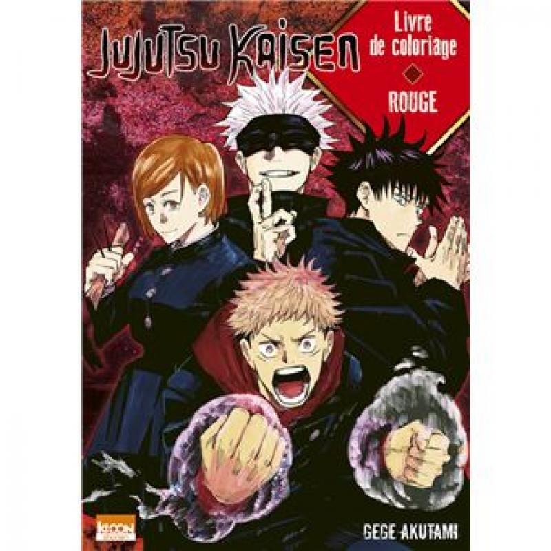 JUJUTSU KAISEN - LIVRE DE COLORIAGE - ROUGE