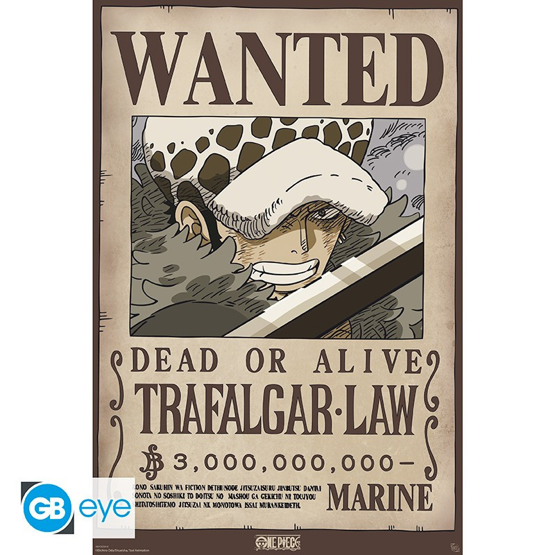 ONE PIECE - Poster Maxi 91,5x61 - Wanted Law Wano