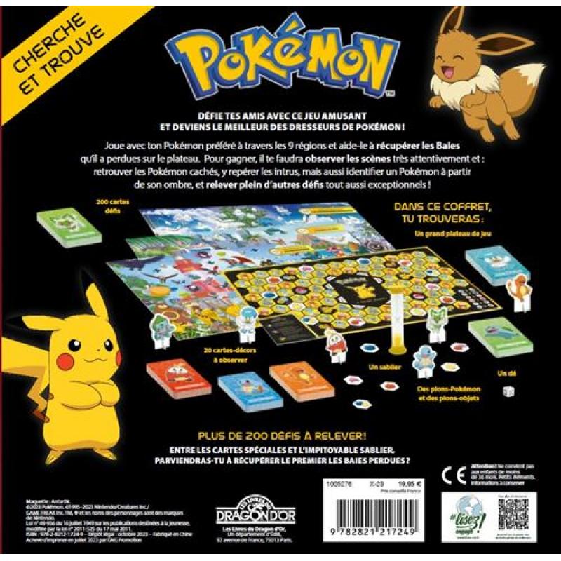POKEMON - LE GRAND JEU DU CHERCHE ET TROUVE - VOYAGE A TRAVERS LES 9 REGIONS